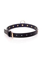 Colier Fetish Seria B cu cristale, auriu, 2 cm