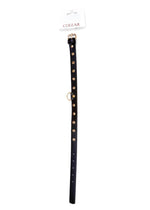 Colier Fetish Seria B cu cristale, auriu, 2 cm