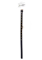 Colier Fetish Seria B cu cristale, auriu, 2 cm