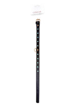 Colier Fetish B Series cu cristale turcoaz 2 cm