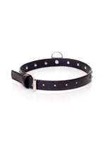 Guler Fetish Seria B cu cristale roz 2 cm