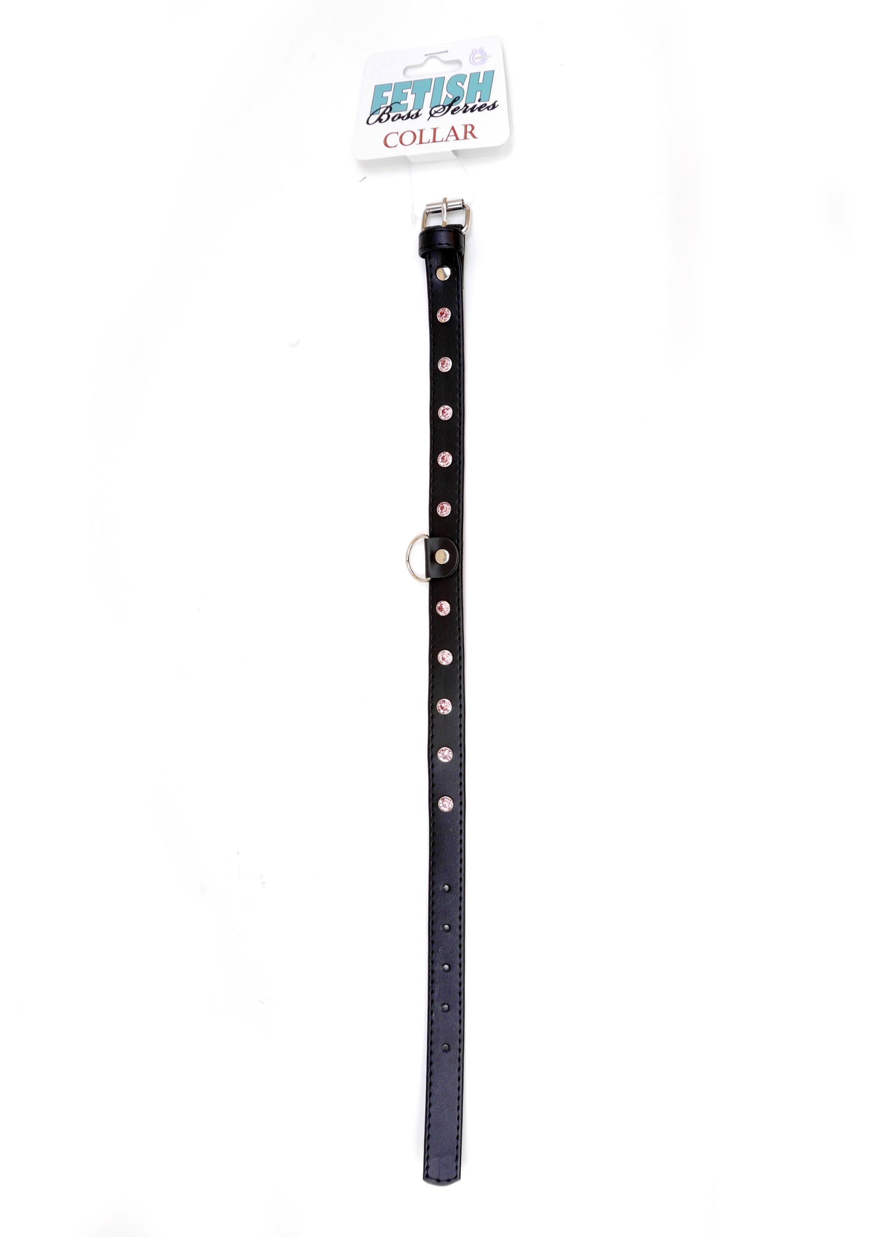 Guler Fetish Seria B cu cristale roz 2 cm