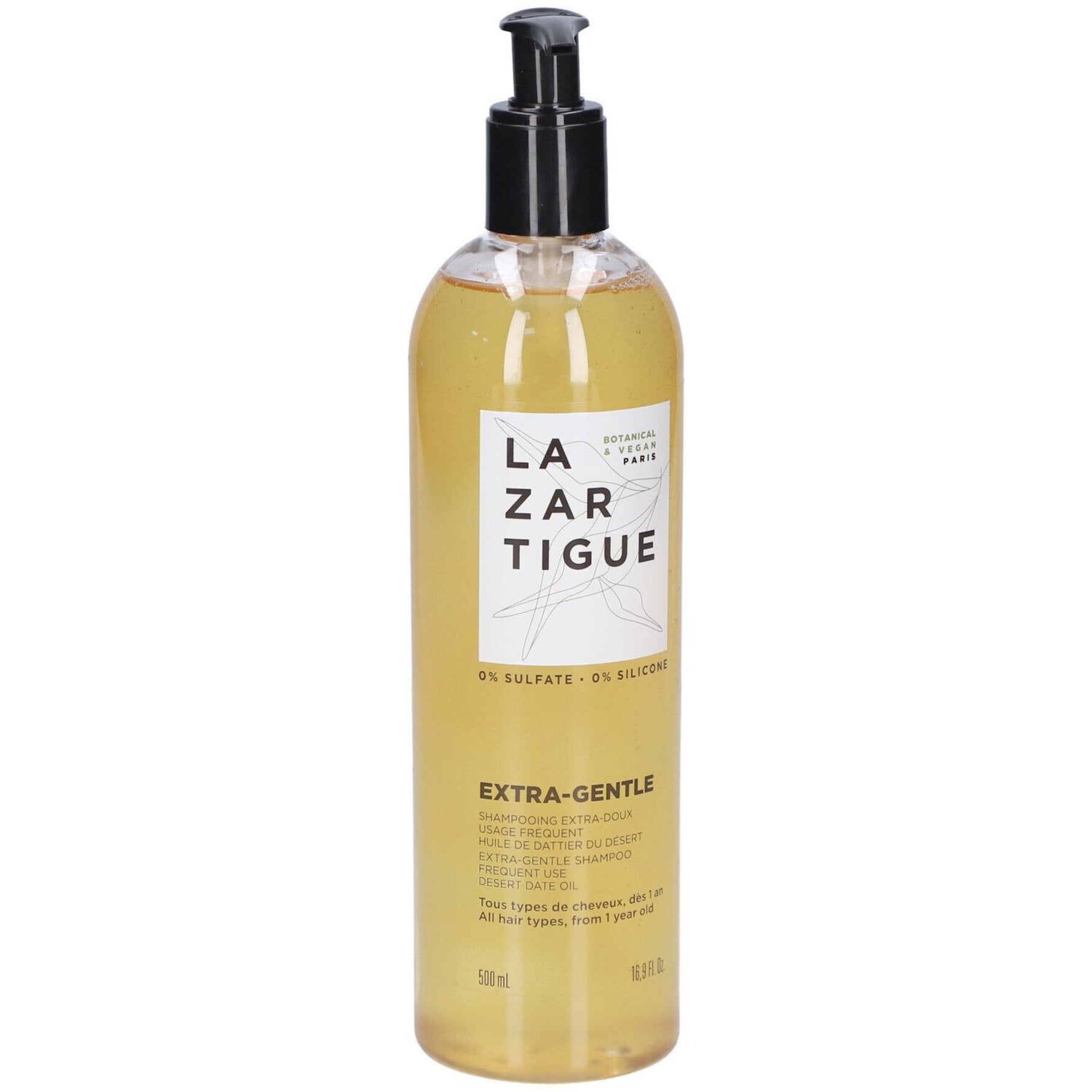 Lazartigue, Extra-Gentle, Șampon pentru păr, Curățare blândă, 500 ml
