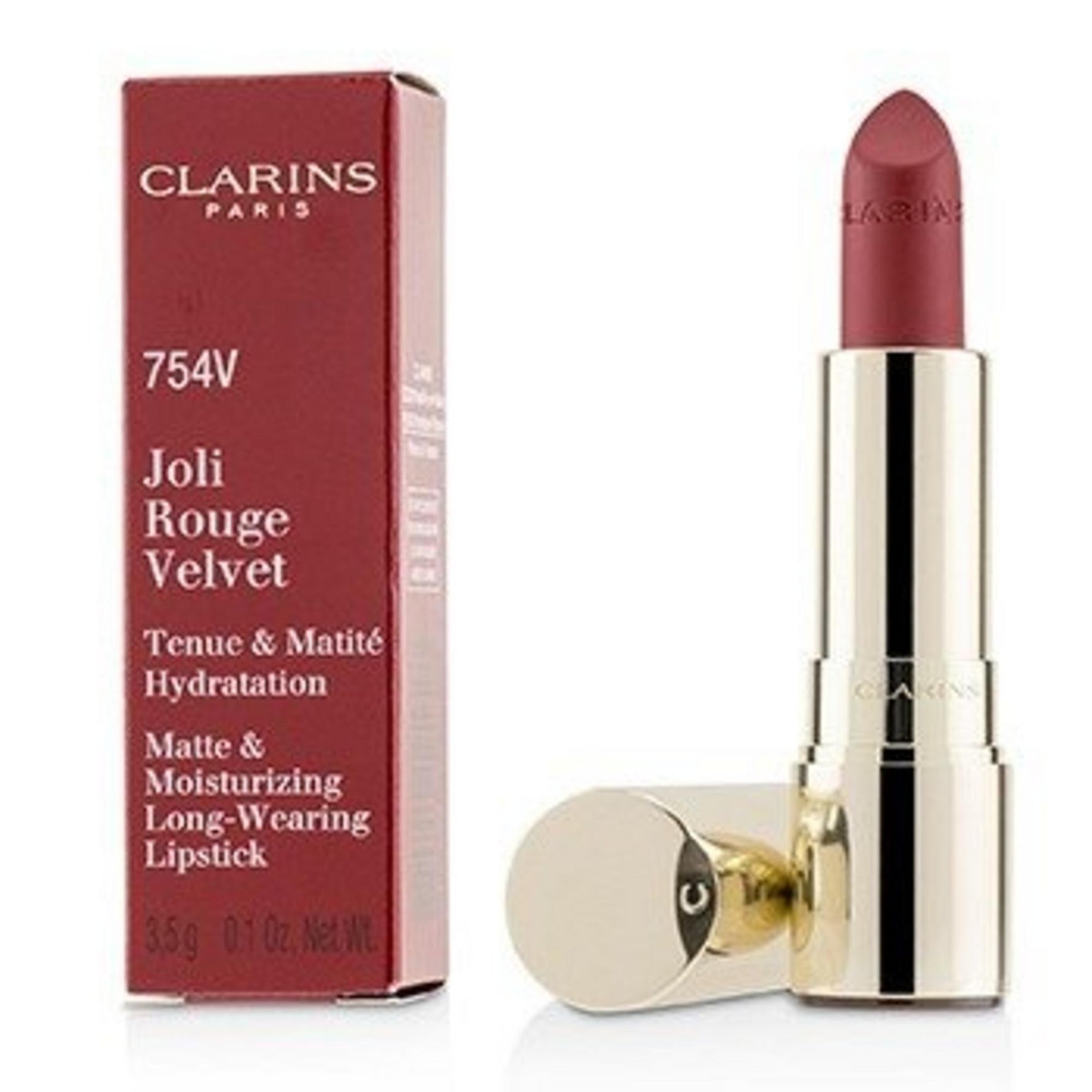 Clarins, Joli Rouge, Catifea, Ruj cremos, 754V, Roșu intens, 3.5 g