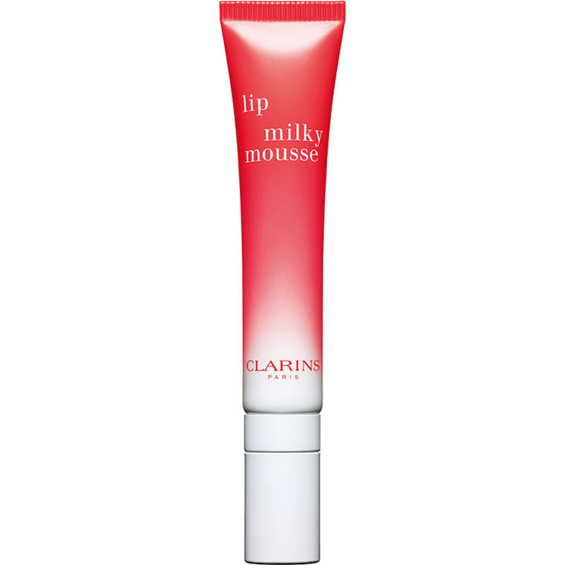 Clarins, Lip Milky Mousse, Finisaj satinat, Balsam de buze, 01, Căpșună lăptoasă, 10 ml
