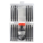 Set de Surubelnite 34-in-1 cu Clichet, Flippy, Set de Uz Casnic pentru Repararea Electronicelor Mici, Maner durabil, 12