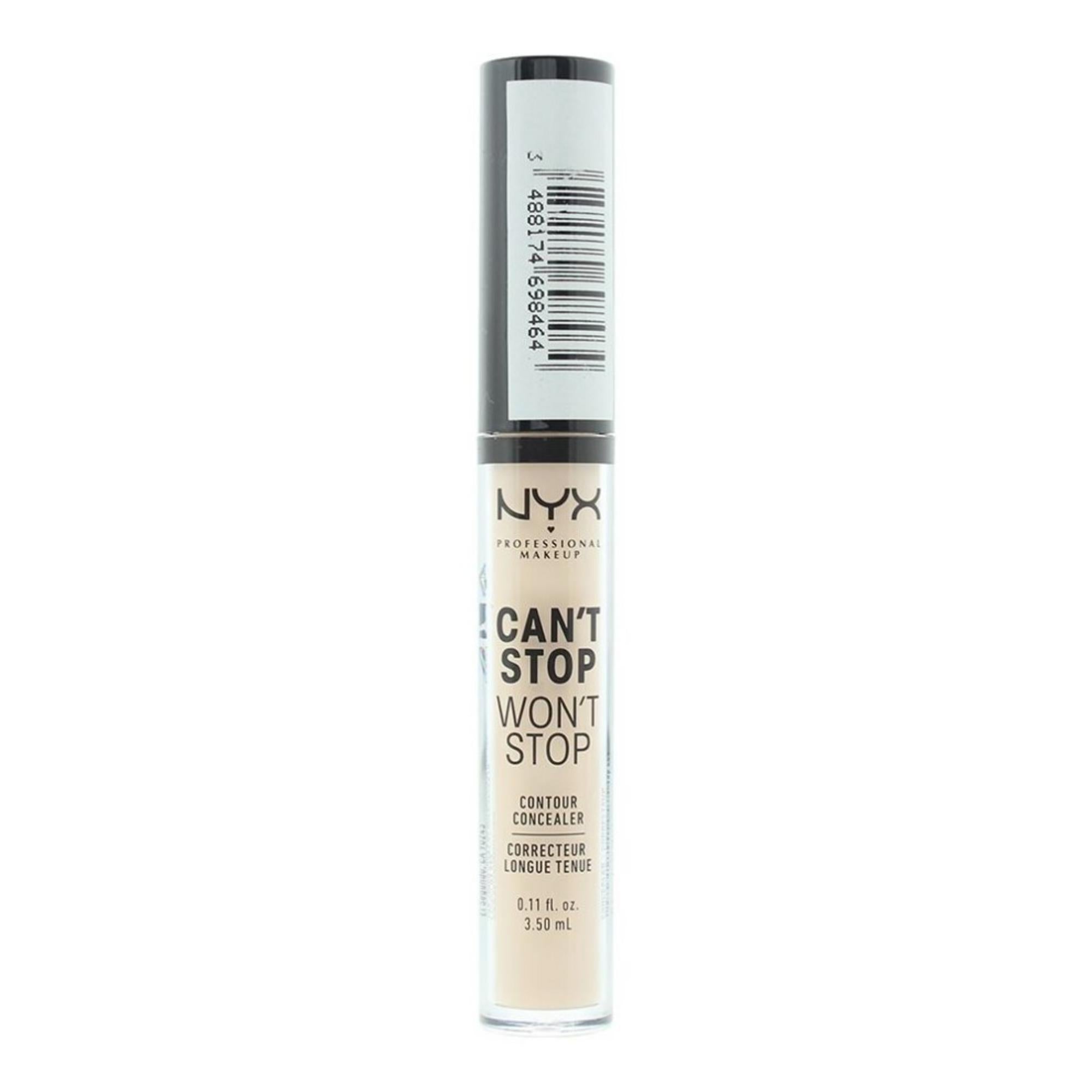 Nyx, Can't Stop Won't Stop, Vegan, Mat, Corector lichid, Fildeș deschis, 3.5 ml
