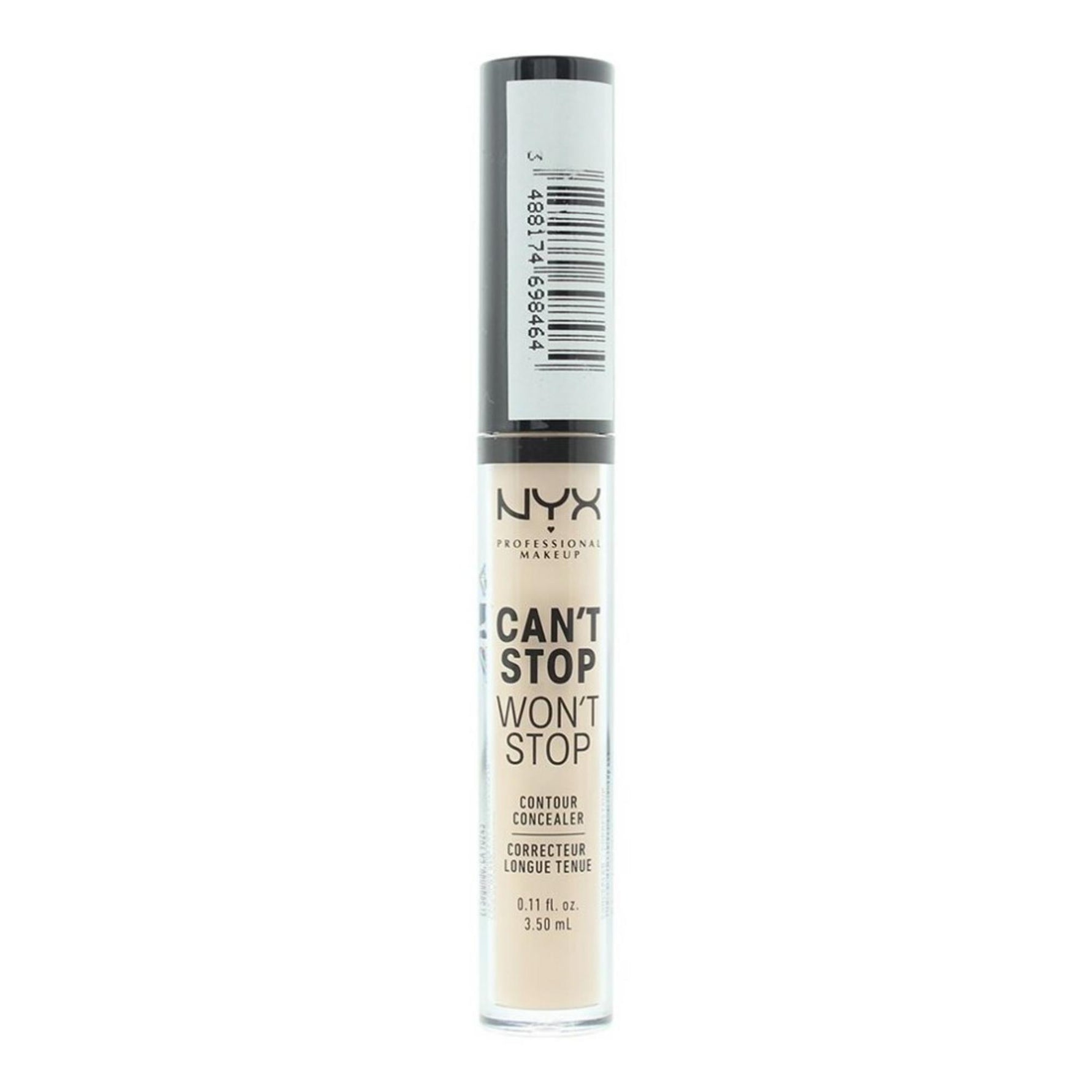 Nyx, Can't Stop Won't Stop, Vegan, Mat, Corector lichid, Fildeș deschis, 3.5 ml