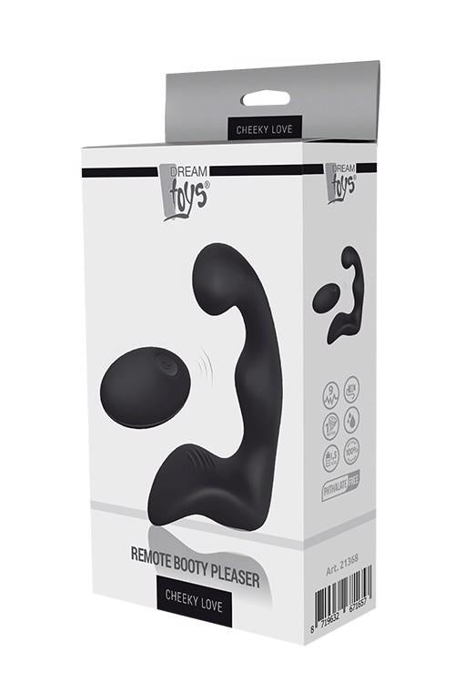 Masaj de prostată din silicon Cheeky Love Dream Toys cu telecomandă, negru