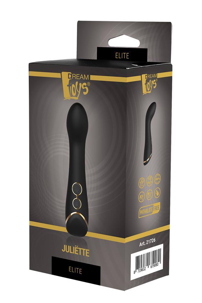 Vibrator Dream Toys Elite Juliette pentru punctul G, negru, USB, 15 cm