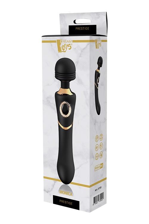 Vibrator baghetă Monica Prestige negru USB 24 cm