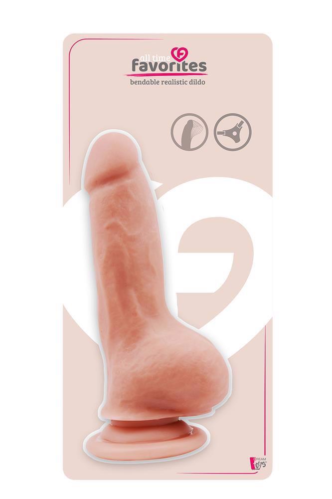 Dildo realist flexibil Dream Toys TPE 18 cm cu ventuză