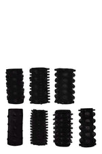 Manșoane pentru penis Dream Toys All Time Favorites, pachet de 7, negru