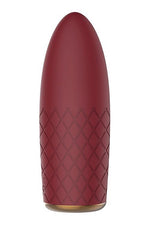 Vibrator mini Marly Romance, din silicon, cu USB, culoare vișinie, pentru vise