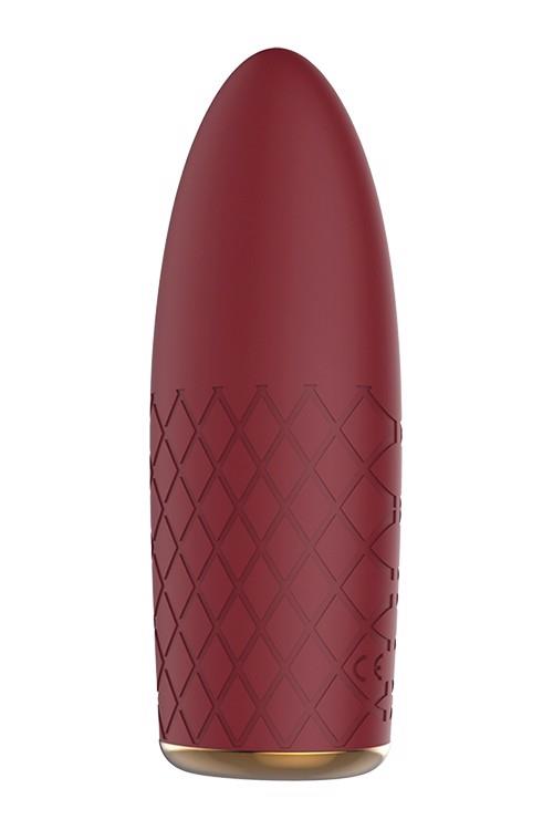 Vibrator mini Marly Romance, din silicon, cu USB, culoare vișinie, pentru vise