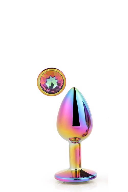 Plug anal din aluminiu Gleaming Love, multicolor, mic