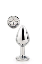 Plug anal din aluminiu Gleaming Love, argintiu, mediu