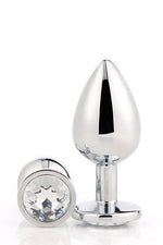 Plug anal din aluminiu Gleaming Love, argintiu, mediu