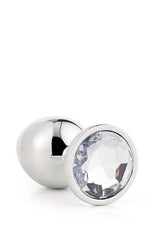 Plug anal din aluminiu Gleaming Love, argintiu, mediu