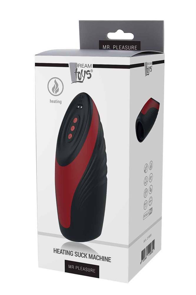 Masturbator Mr Pleasure Warming cu aspirație și vibrații USB