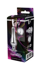Plug anal Gleaming Love din aluminiu argintiu 11 cm