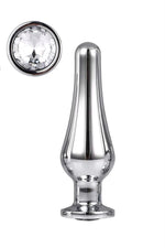 Plug anal Gleaming Love din aluminiu argintiu 11 cm