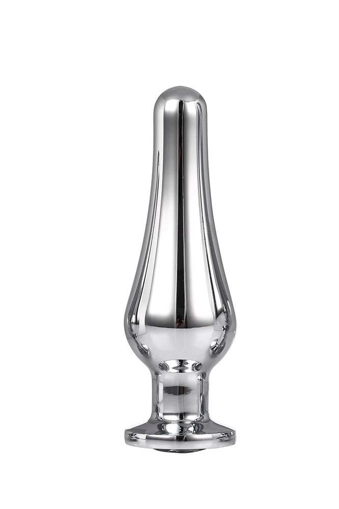 Plug anal Gleaming Love din aluminiu argintiu 11 cm