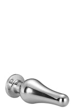 Plug anal Gleaming Love din aluminiu argintiu 11 cm