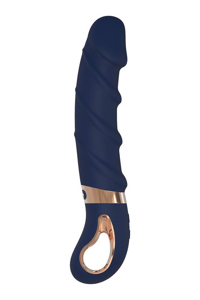 Vibrator Goddess Collection Belenos pentru punctul G, albastru, USB, 23 cm