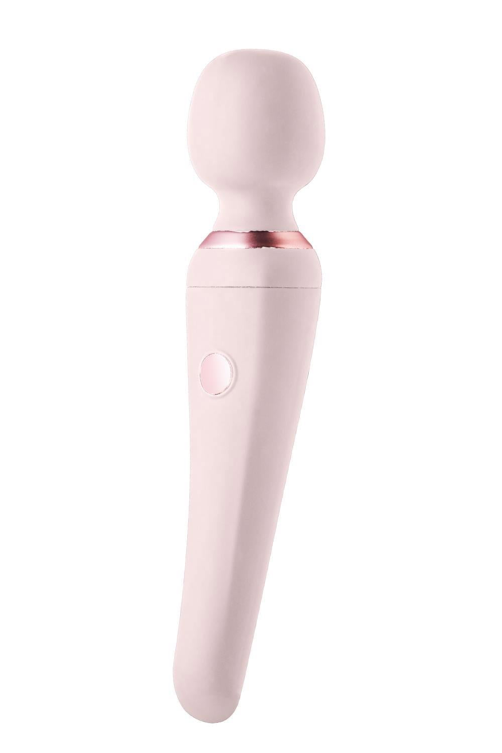 Vivre Nana, baghetă de masaj USB roz din silicon, 18 cm