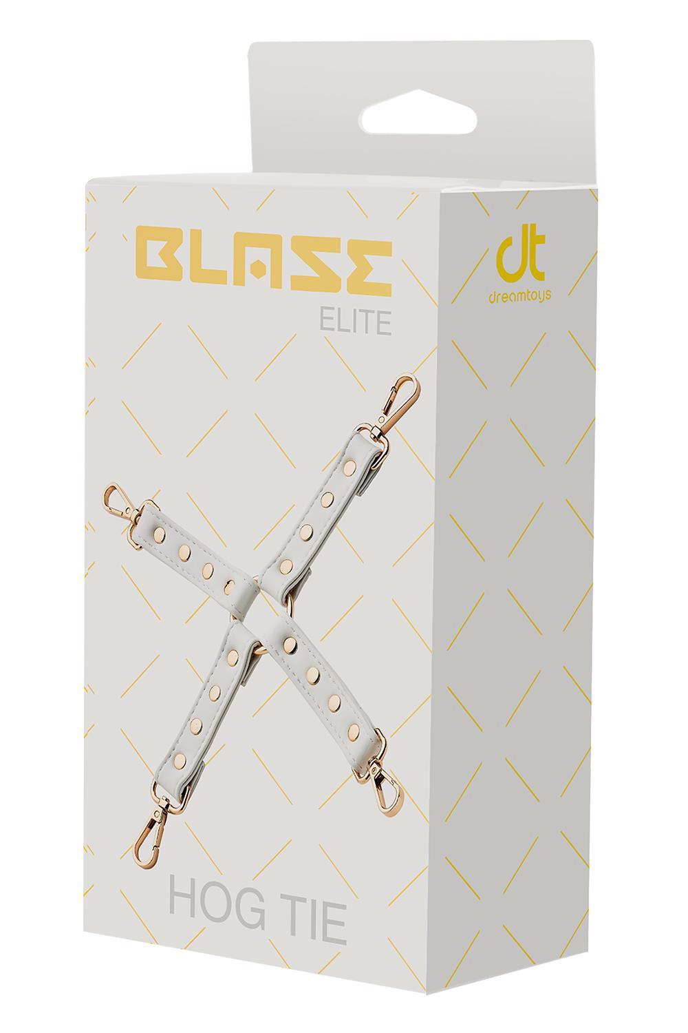 Hogtie Blaze Elite Alb din piele artificială