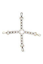 Hogtie Blaze Elite Alb din piele artificială