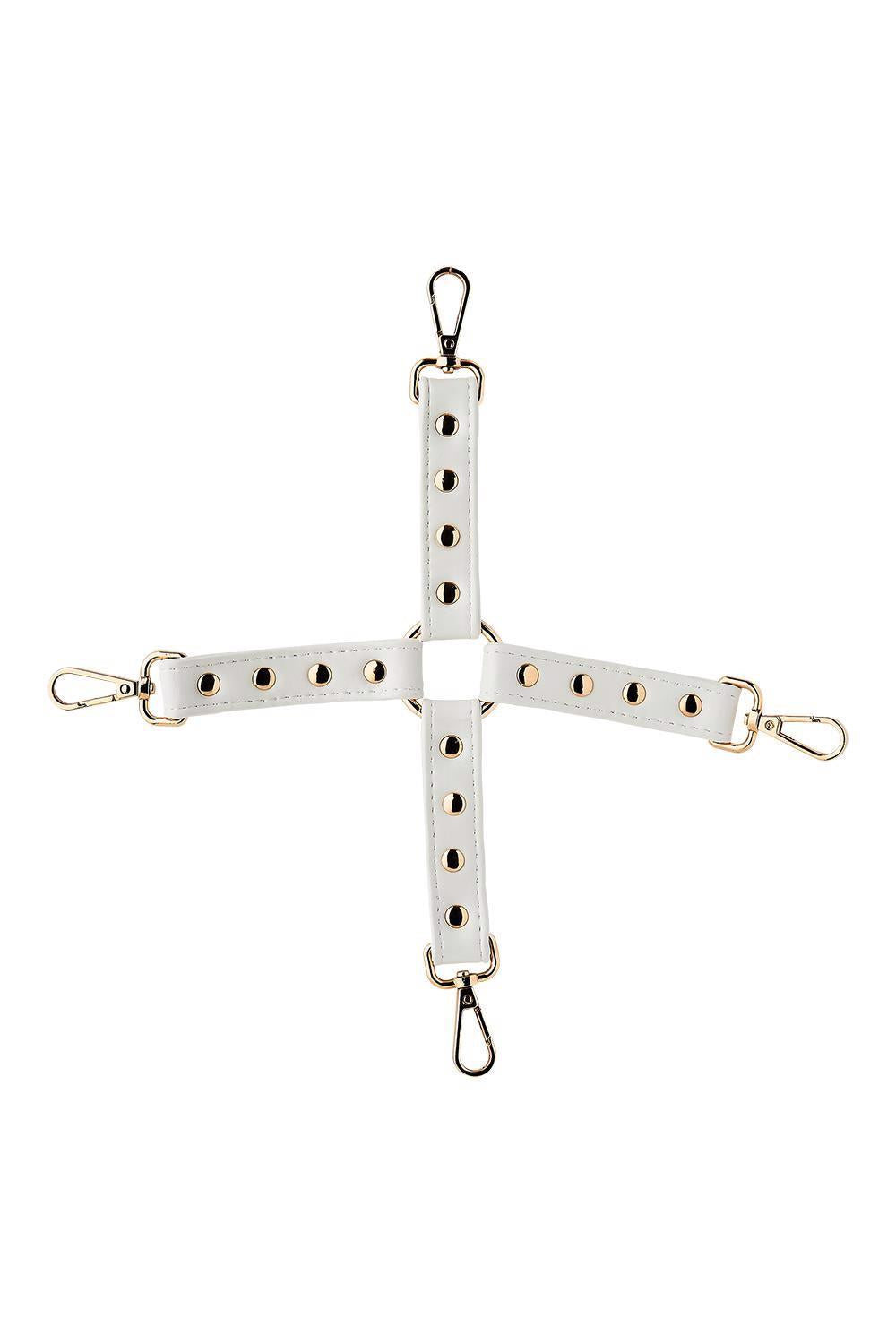 Hogtie Blaze Elite Alb din piele artificială