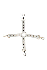 Hogtie Blaze Elite Alb din piele artificială