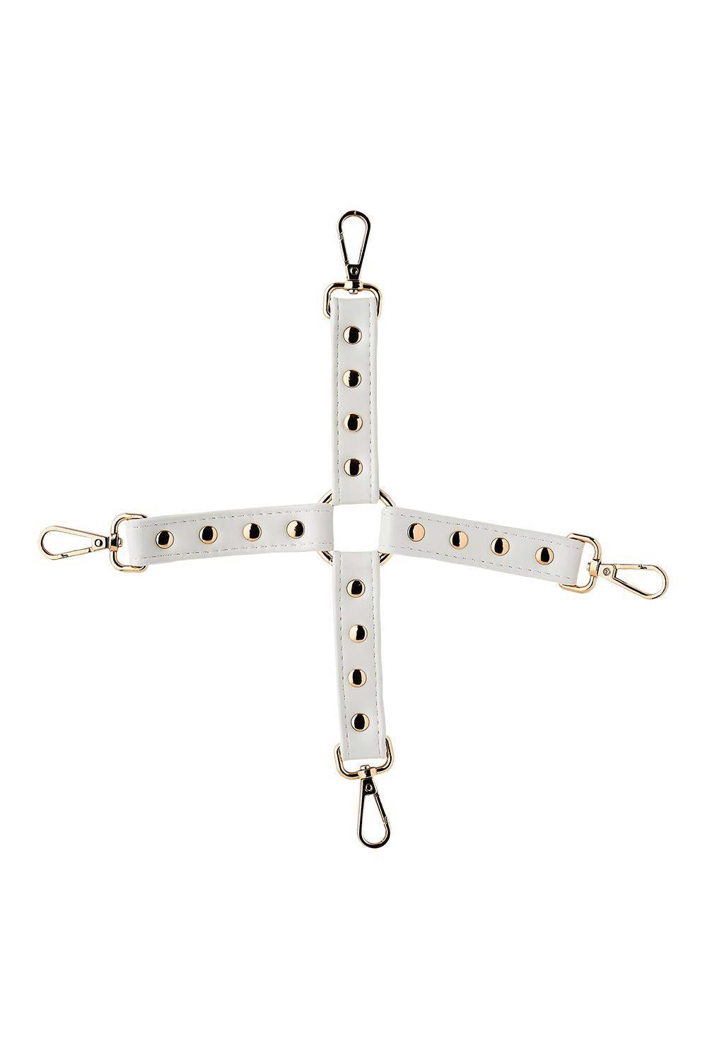 Hogtie Blaze Elite Alb din piele artificială