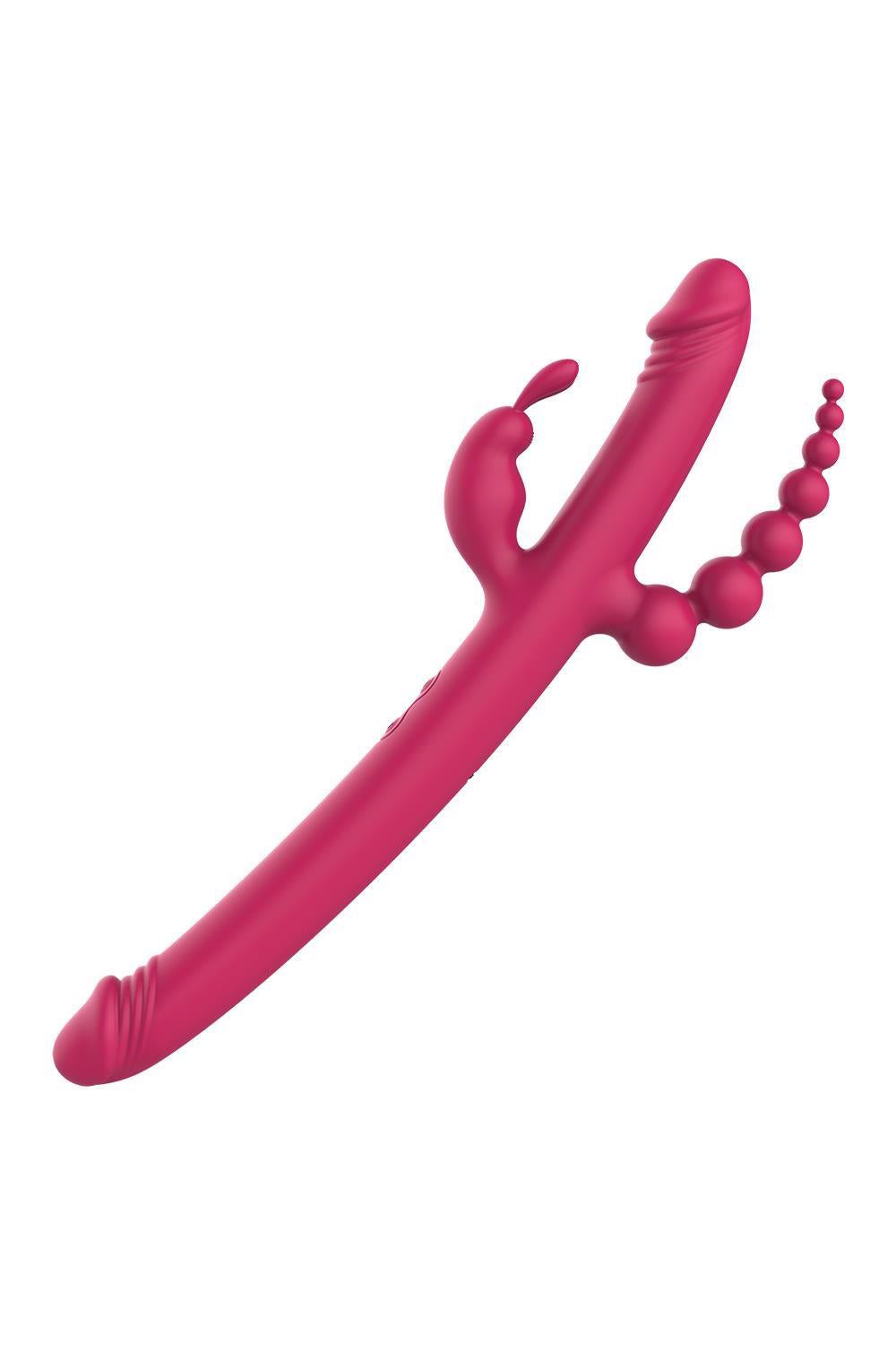 Vibrator Dream Toys Essentials Anywhere Pleasure Vibe roz, 40 cm, USB