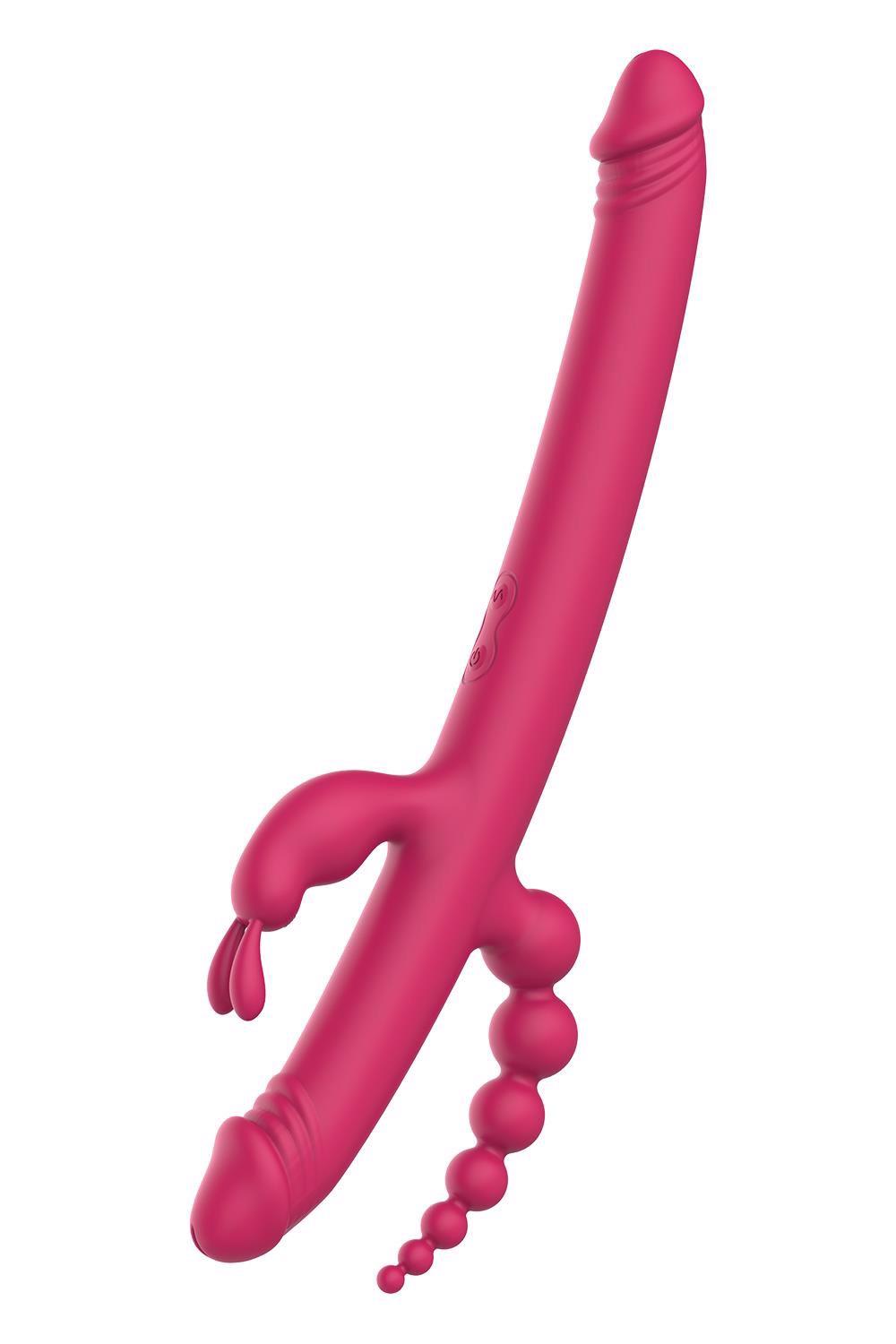Vibrator Dream Toys Essentials Anywhere Pleasure Vibe roz, 40 cm, USB