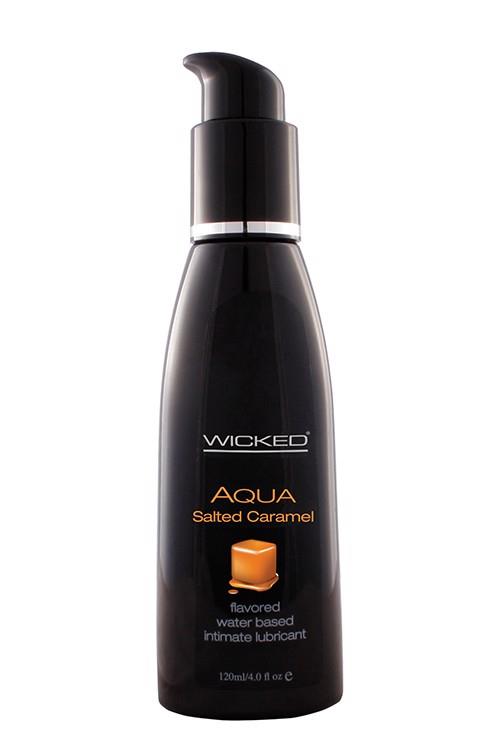Lubrifiant intim Wicked Aqua, aromă de caramel sărat, 120 ml