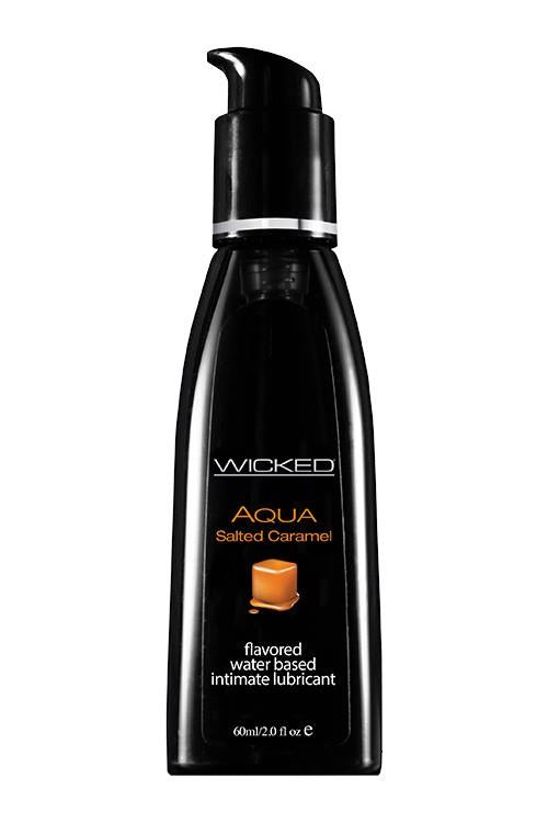 Lubrifiant cu aromă de caramel sărat Wicked Aqua 60 ml