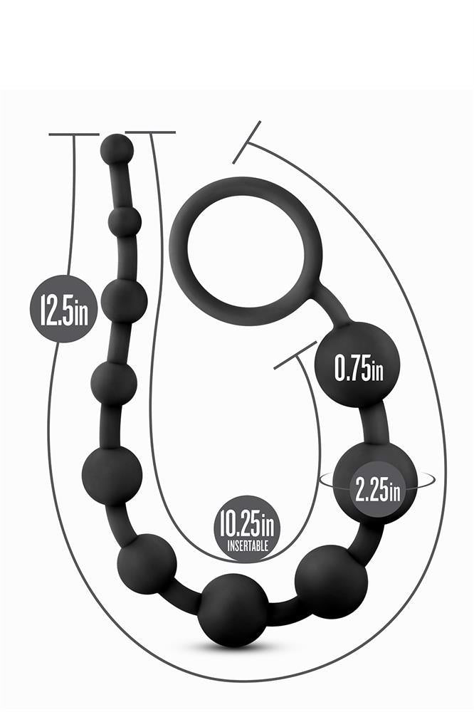 Mărgele anale din silicon roz pal 32 cm