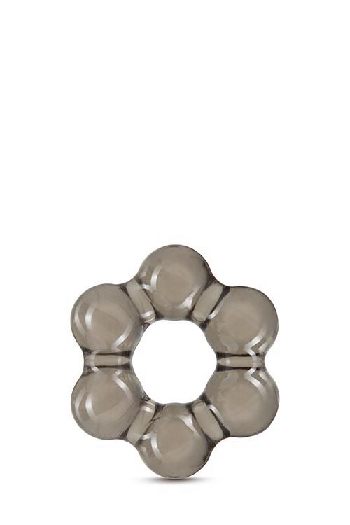 Inel pentru penis Stay Hard gros cu mărgele Blush, negru, TPE