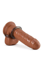 Inel pentru penis Stay Hard cu curea pentru testicule Blush, TPE negru