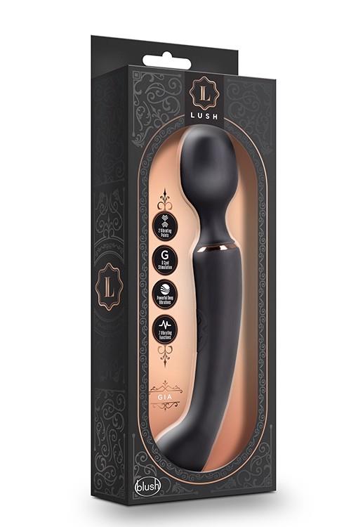 Vibrator Blush Gia din silicon, negru, USB