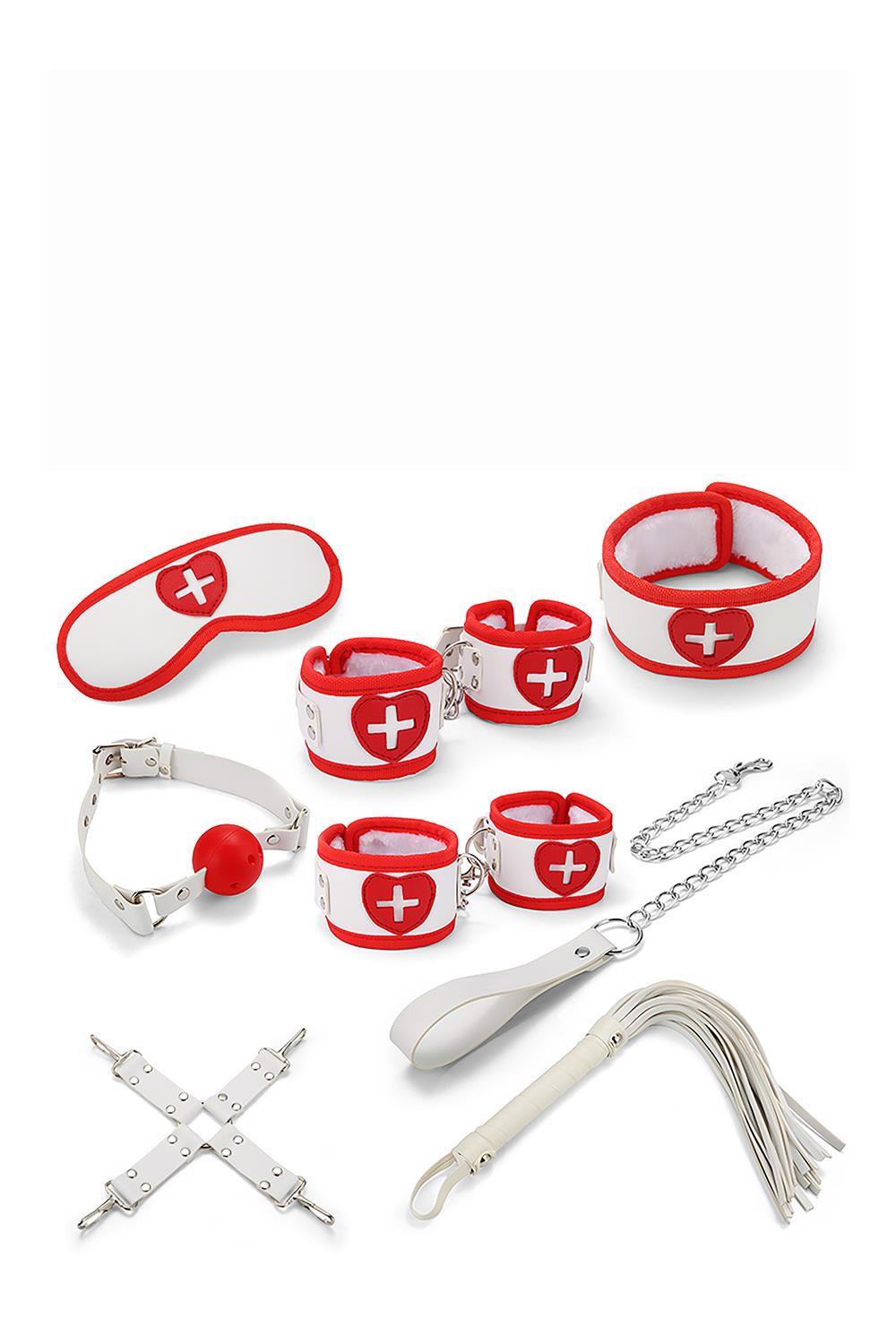 Set de bondage pentru atracție de asistentă medicală, 8 piese