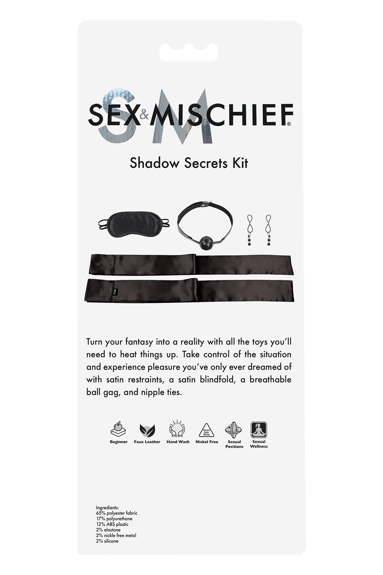 Set de bandă de cap și căciulă Sportsheets Shadow Secrets