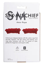 Frânghie de bondage Sportsheets Amor Rope din bumbac 914 cm