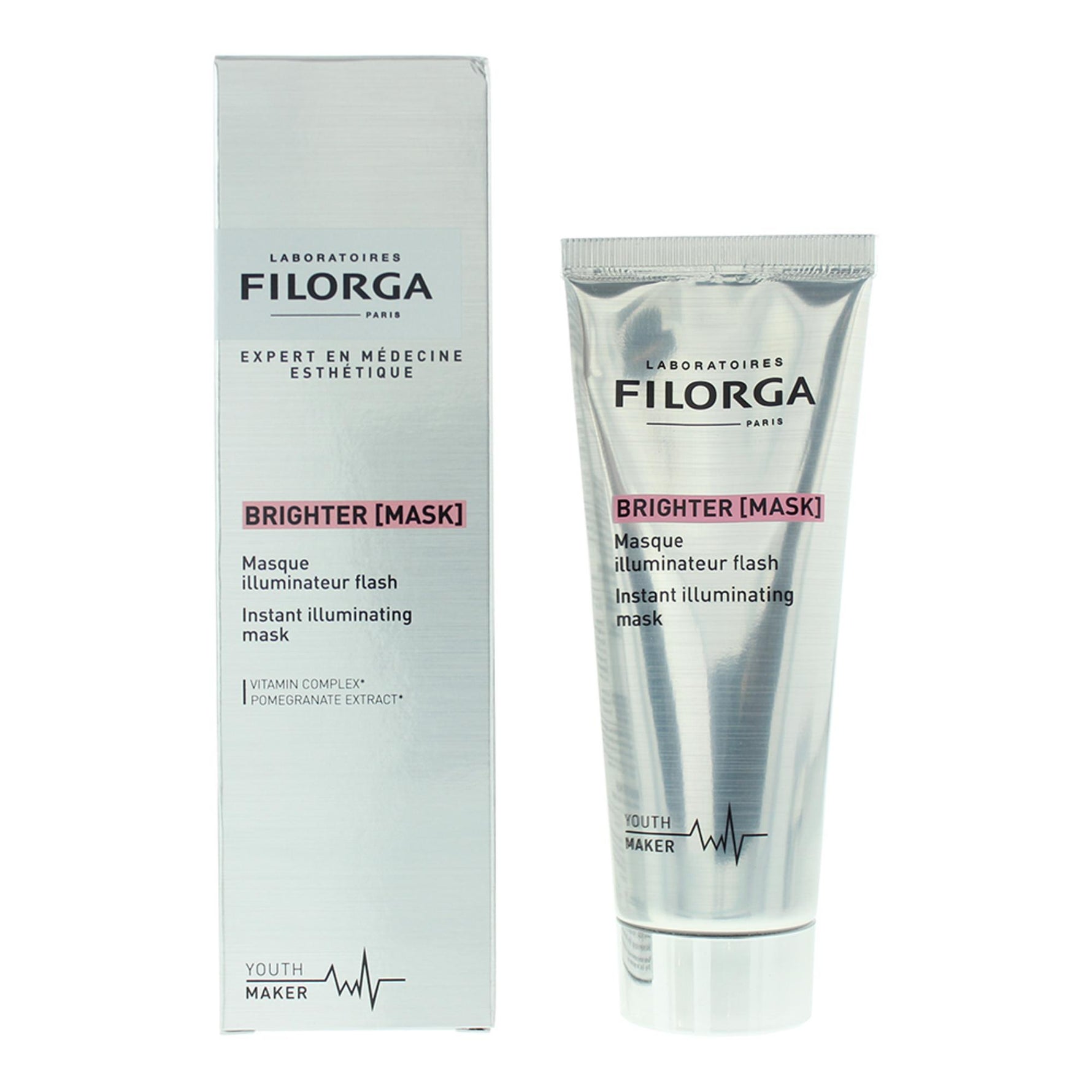 Filorga, Brighter Instant, Luminare, Mască de gel, Pentru față, 75 ml