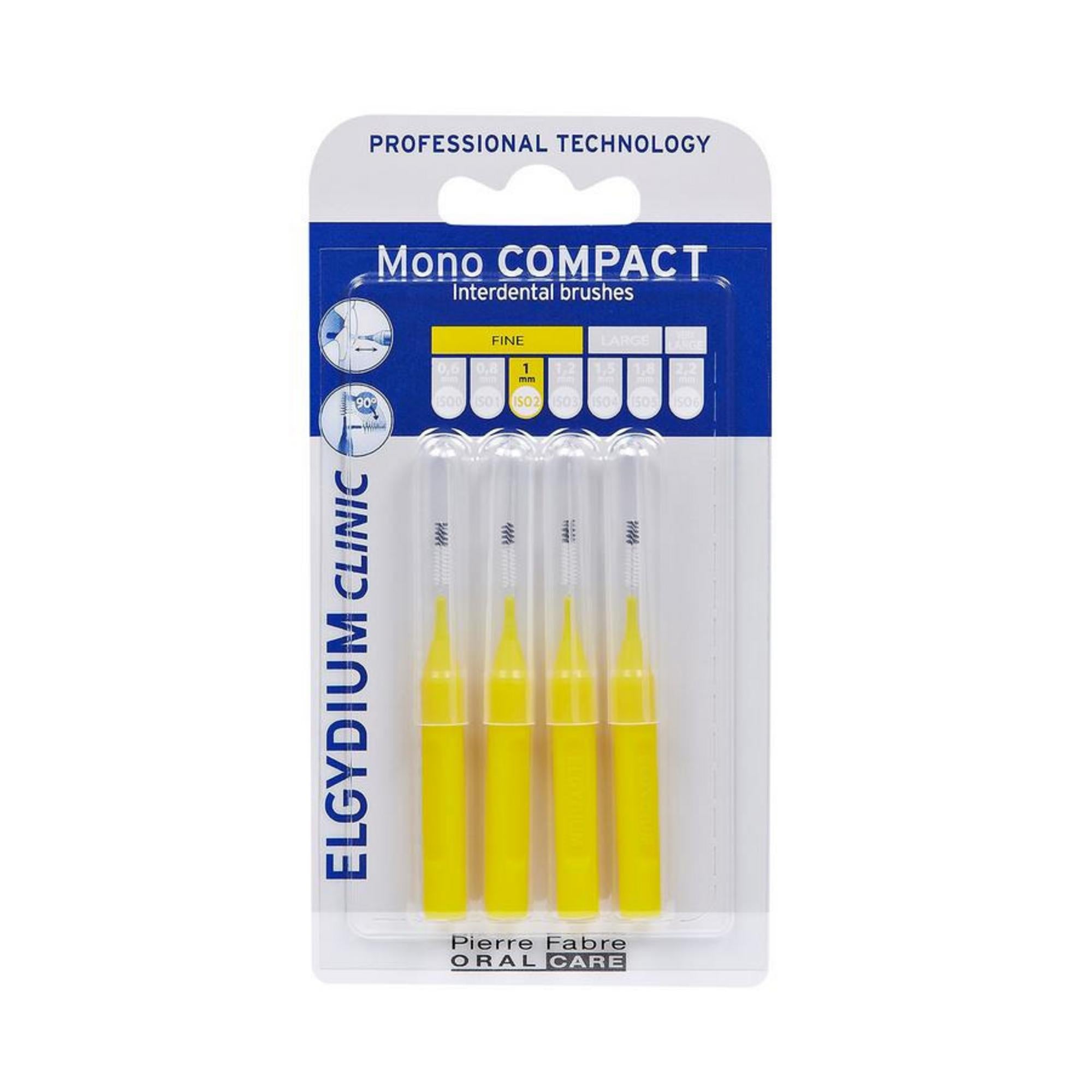 Elgydium, Periuță interdentală, Galben, 4 buc