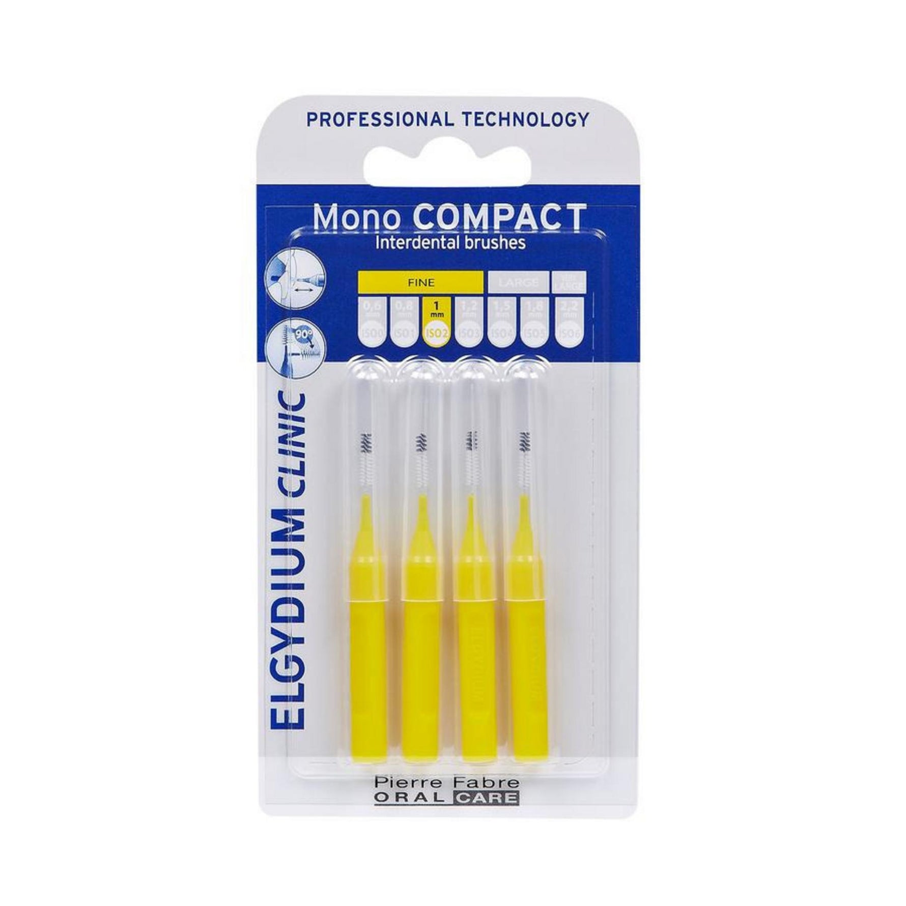 Elgydium, Periuță interdentală, Galben, 4 buc