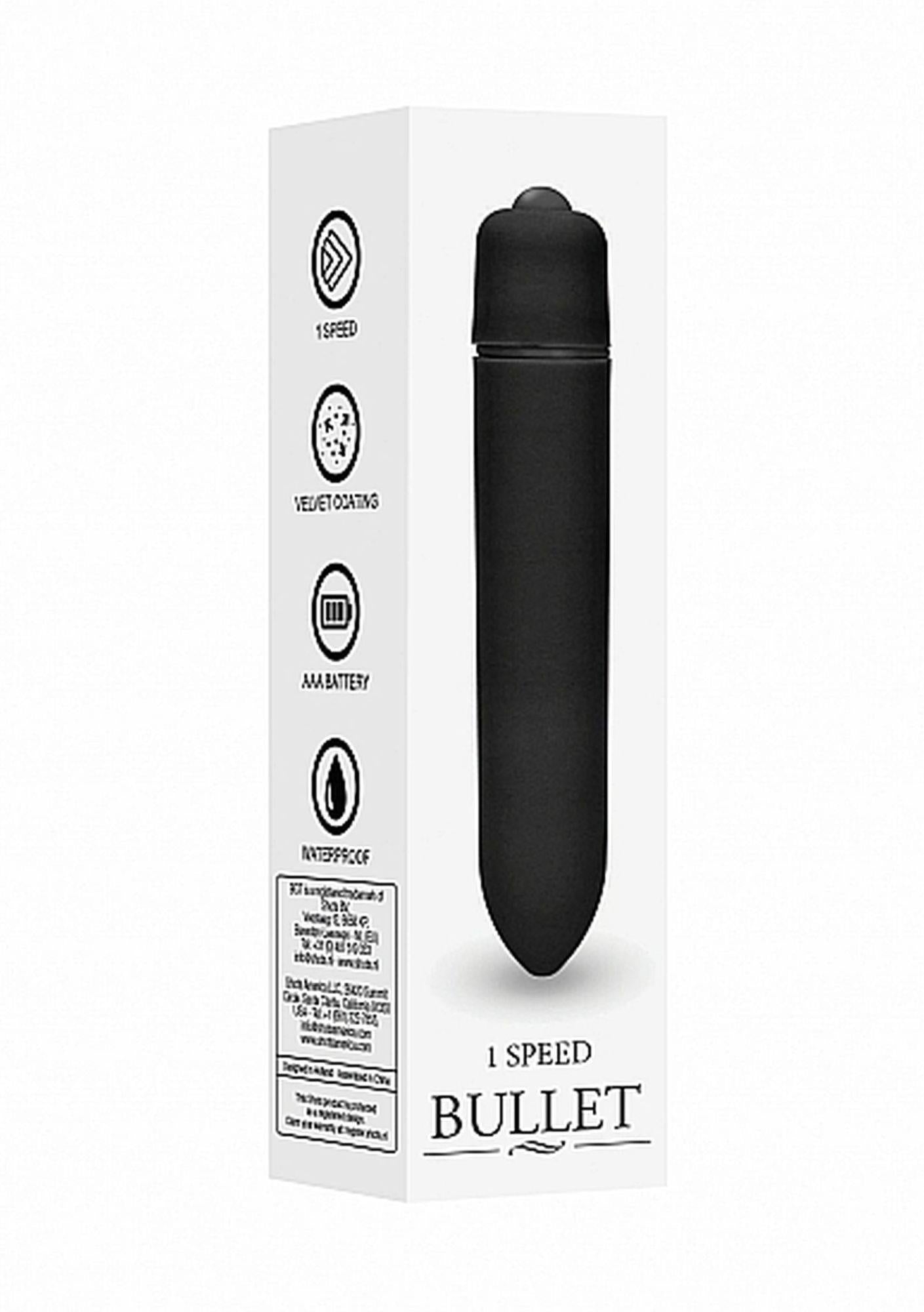 Vibrator Bullet cu o singură viteză Be Good Tonight, negru, 9 cm